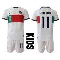 Portugal Joao Felix #11 Fotballklær Bortedraktsett Barn VM 2022 Kortermet (+ korte bukser)